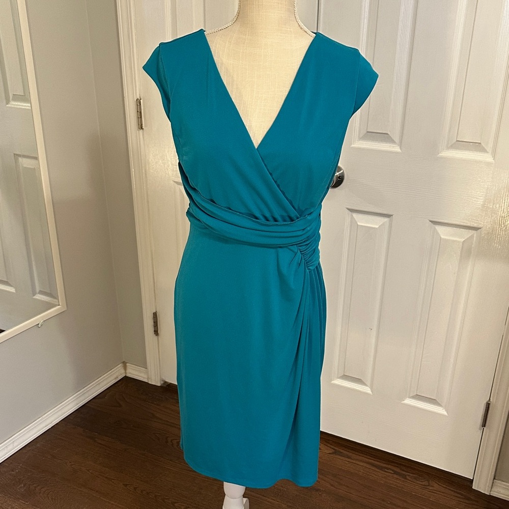 Ann Taylor Teal Midi Dress